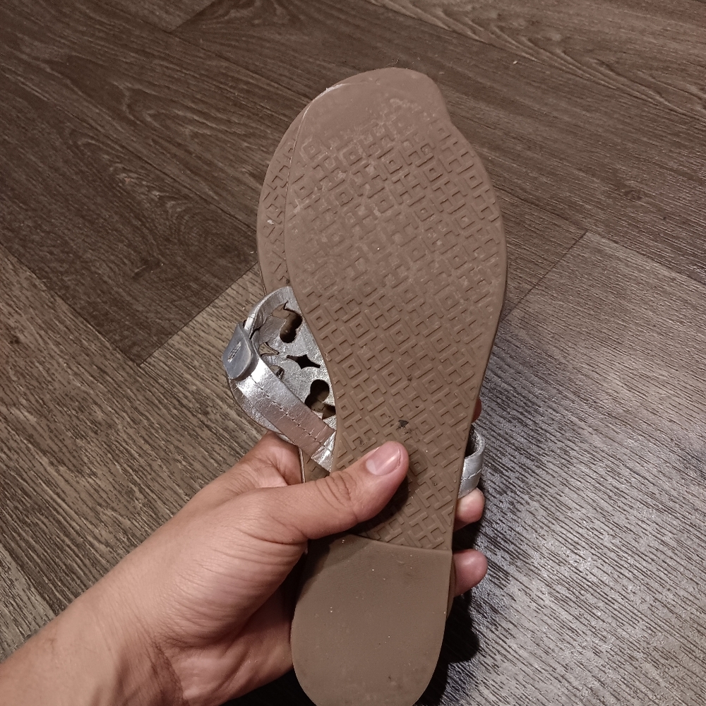 Tory Burch Metallic Gold Miller Embellished Thong Sandals 8M - Picture 2 of 6